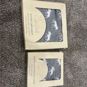 Copper Pearl Fitted Crib Sheet and Changing Pad Cover Set